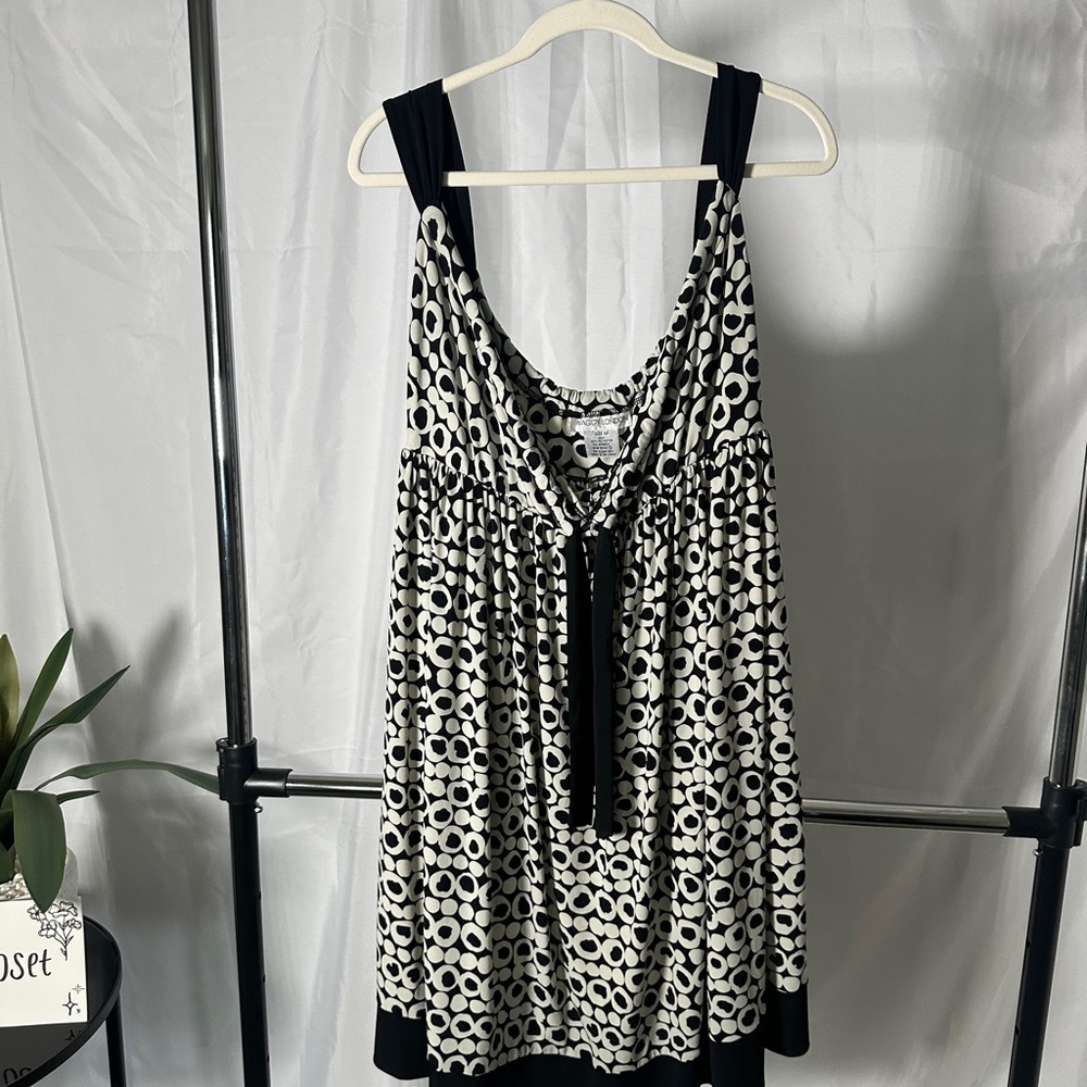 Chic Black and White Polka Dot Dress